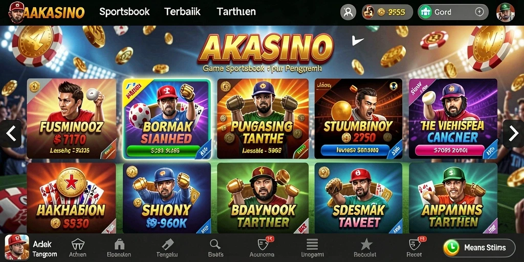 Tampilan menarik dari AAKASINO yang menampilkan berbagai opsi taruhan.