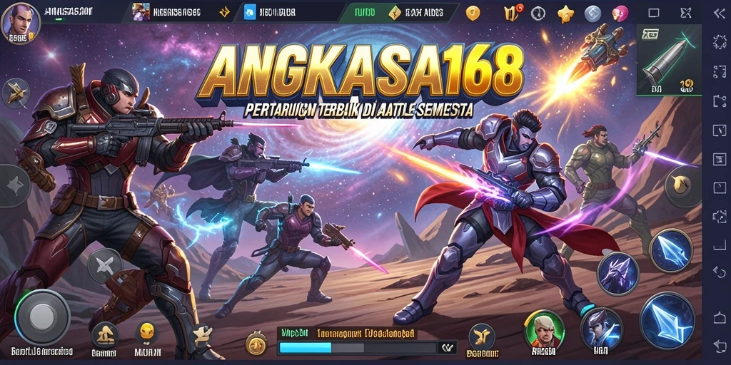 Screenshot gameplay seru di arena Battle Royale ANGKASA168.
