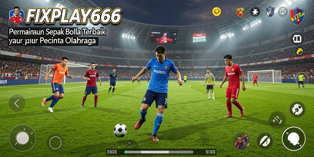 Tangkapan layar FIXPLAY666 menampilkan aksi permainan sepak bola yang mendebarkan.