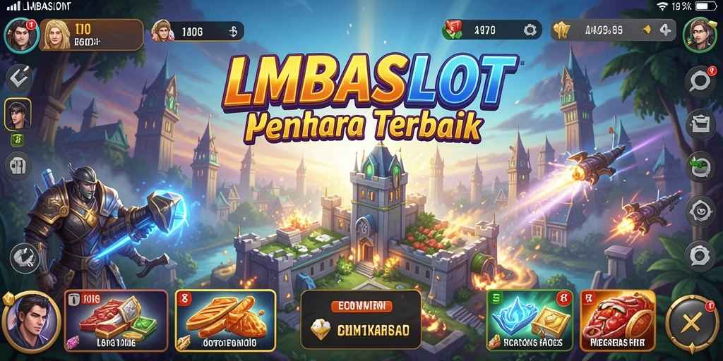 Tampilan gameplay seru dari LMBASLOT di Tower Defense.