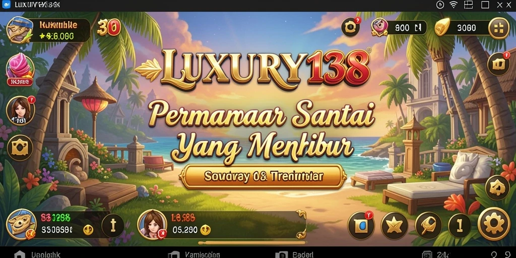 Tampilan gameplay LUXURY138 yang penuh warna dan seru.