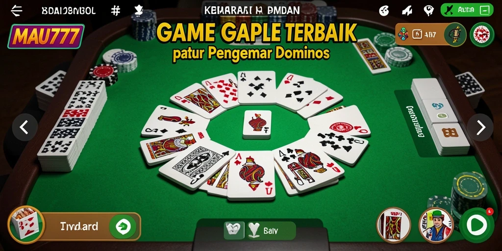Tampilan gameplay seru dari MAU777 saat bermain Gaple.