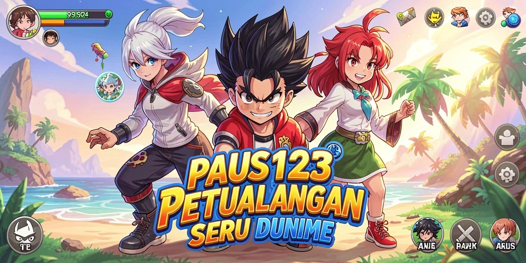 Tangkapan layar menunjukkan aksi seru dalam game Anime.