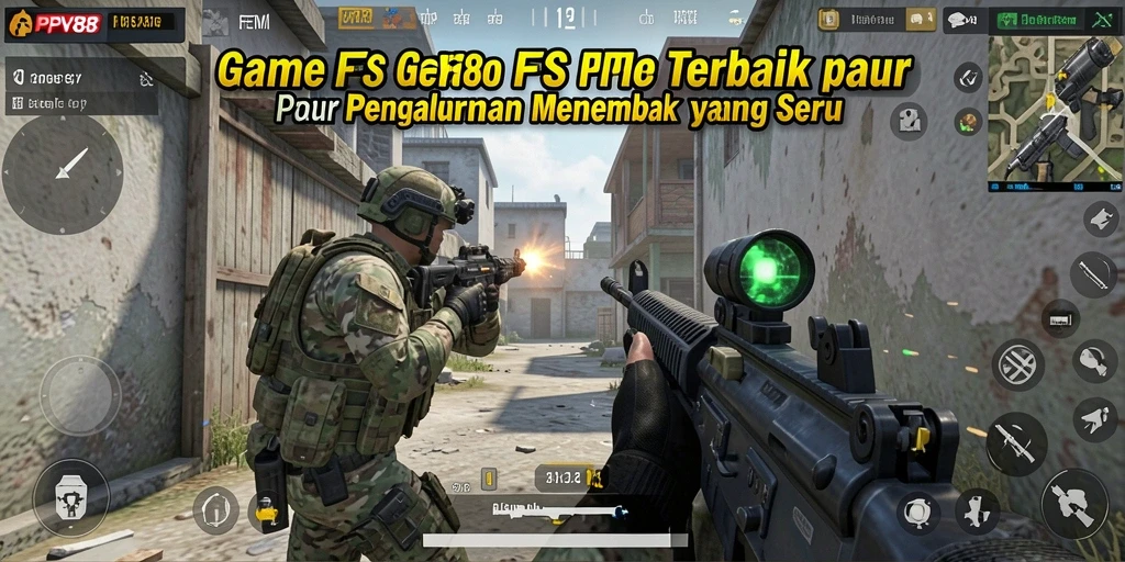 Tangkapan layar permainan PPV88 menunjukkan aksi menembak yang mendebarkan.