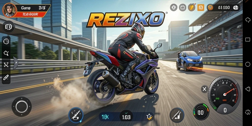 Gameplay menakjubkan di dunia balap motor yang penuh adrenalin.