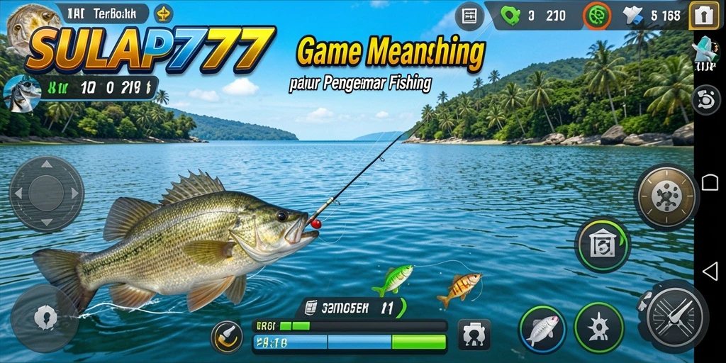 Tampilan gameplay SULAP777 yang menarik dan seru saat memancing.