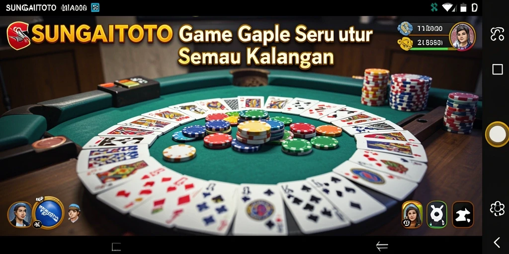 Tampilan gameplay seru Gaple dalam SUNGAITOTO.