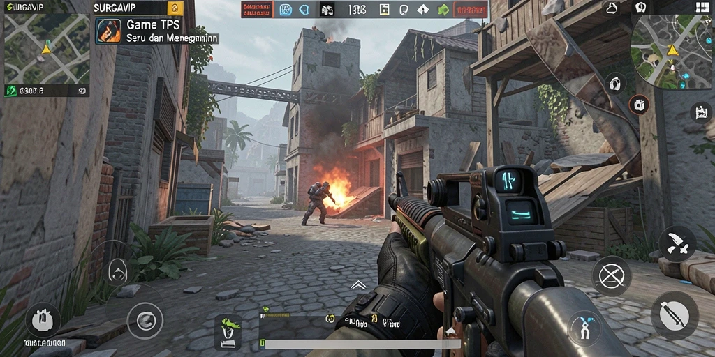 Tampilan gameplay SURGAVIP yang mendebarkan dan penuh aksi.