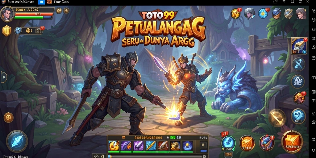 Tampilan layar permainan yang menampilkan aksi pertarungan seru dalam TOTO99.