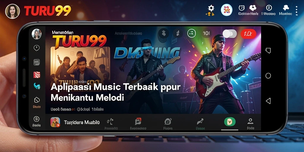 Tampilan menarik dari gameplay TURU99 dengan fitur musik interaktif.