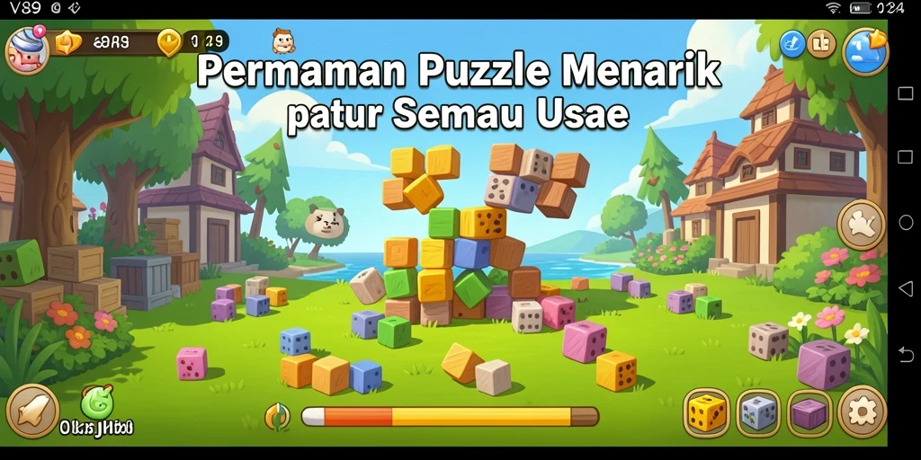 Screenshot V89 menampilkan gameplay Puzzle yang menegangkan dan menarik.
